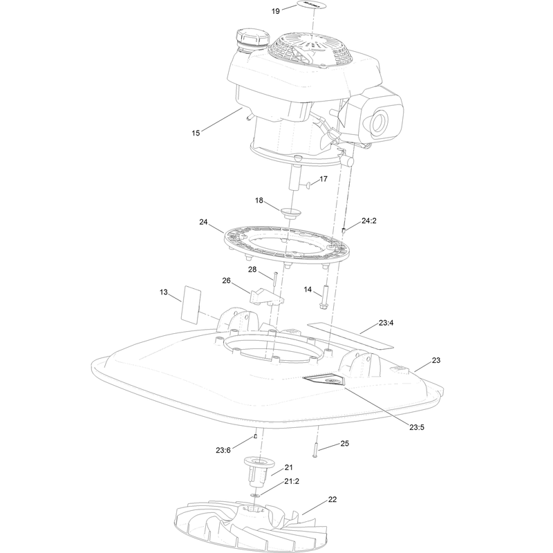 Engine and Deck Assembly