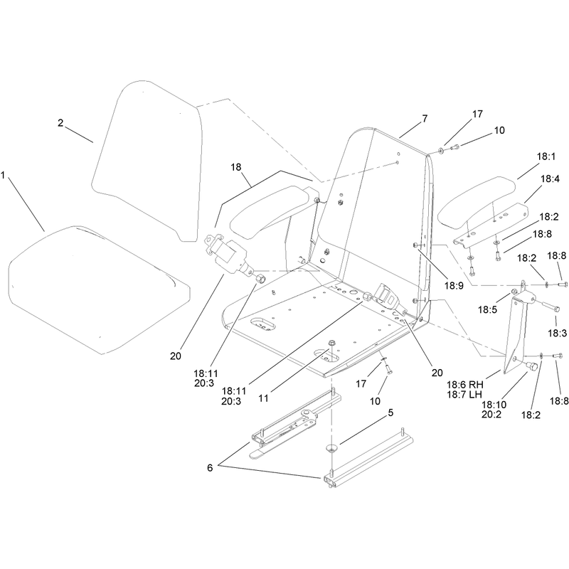 Seat Assembly No 110-0442
