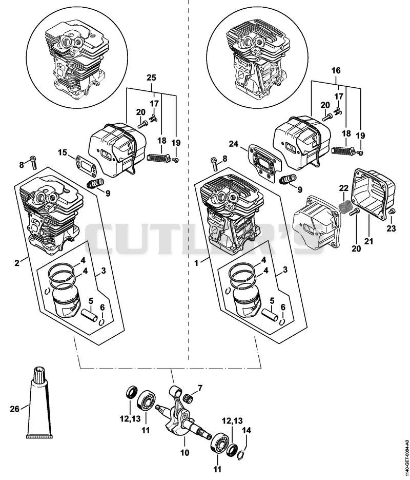 Cylinder, Muffler