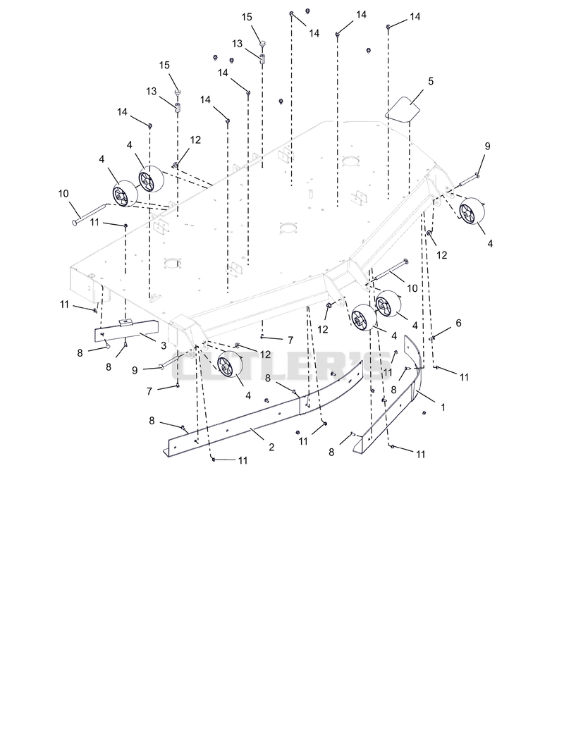 Anti-Scalp Wheels and Deck Stops - 72"