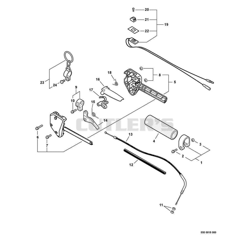 Control Handle,Throttle Cable, Ignition Switch