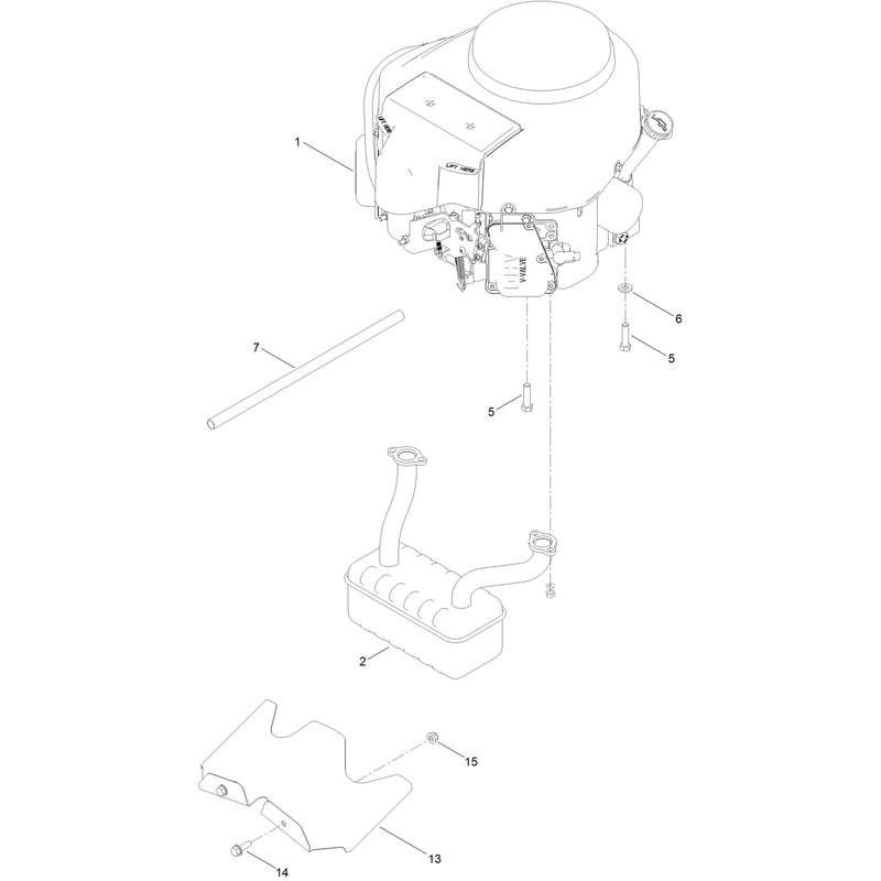 Engine and Muffler Assembly