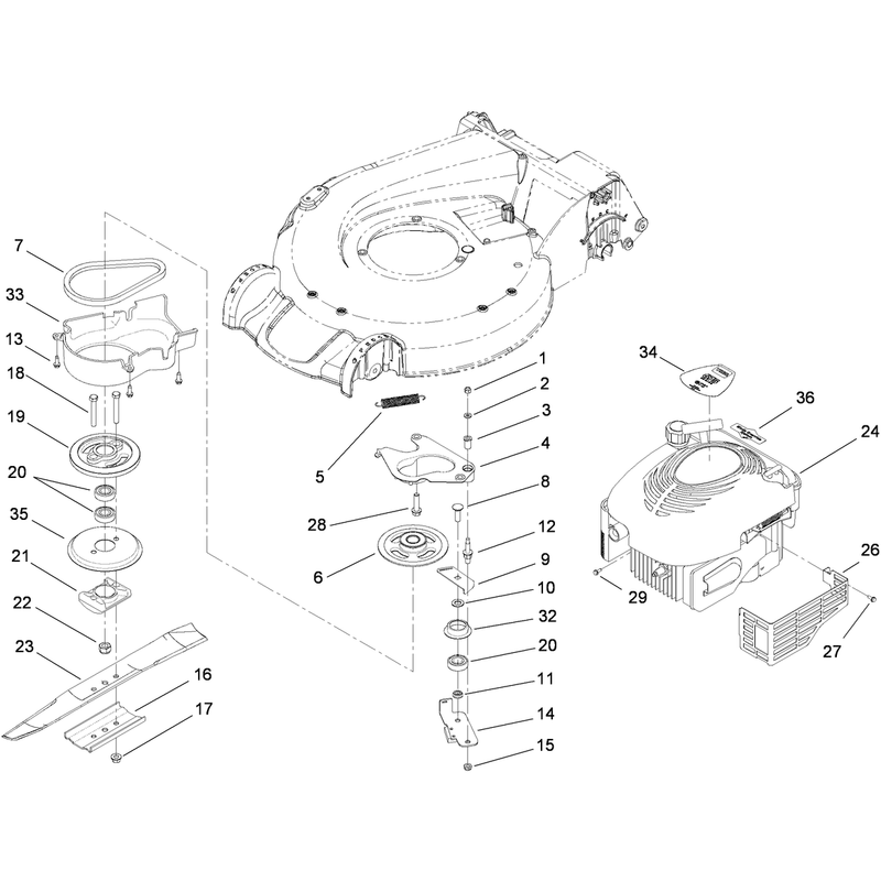 Engine and Blade Assembly