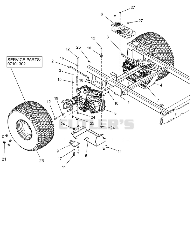 Rear Tires and Transaxle