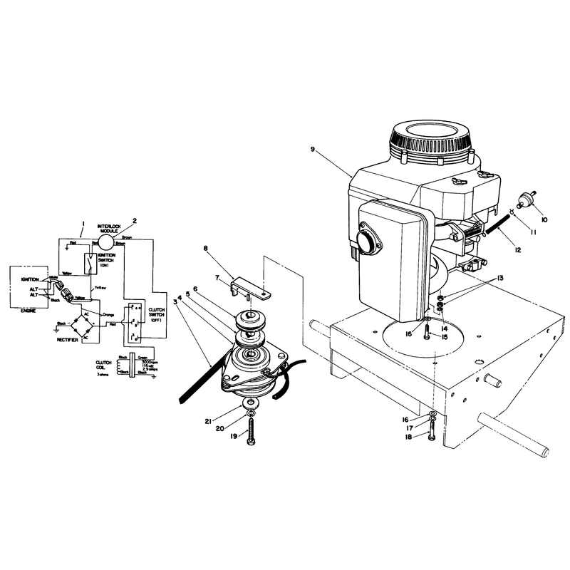 Engine and Clutch Assembly