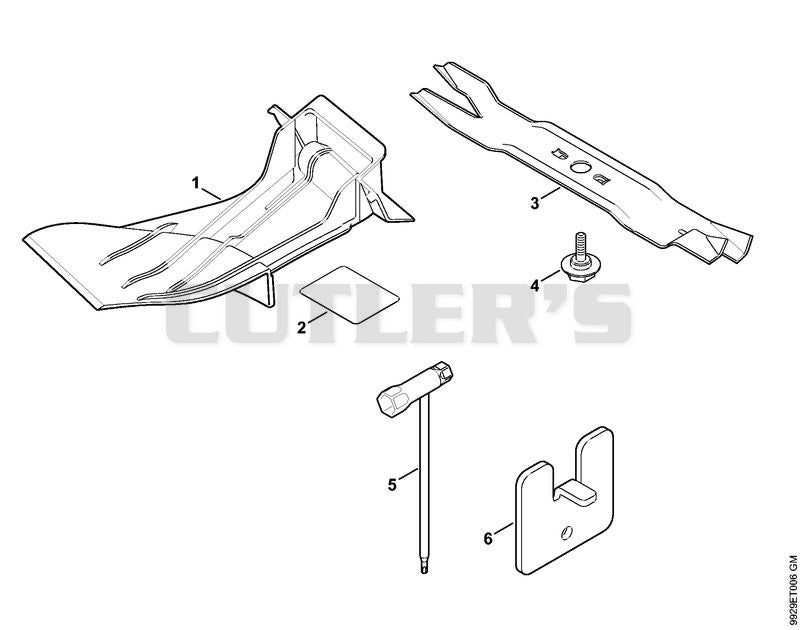 Mulching attachment, Tools