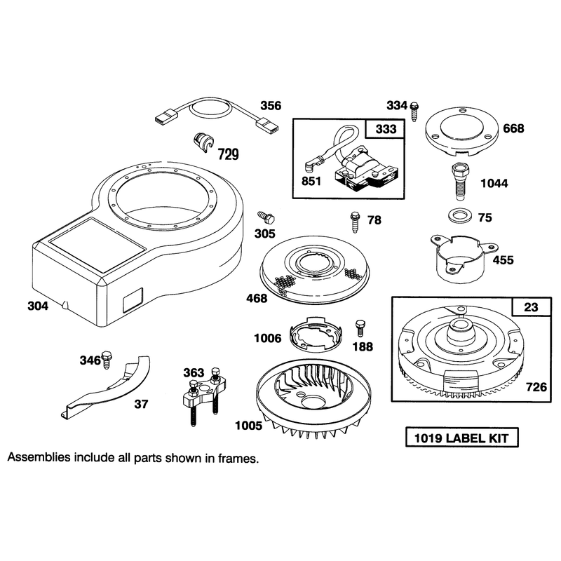 Engine Briggs and Stratton Model 283707-0160-01
