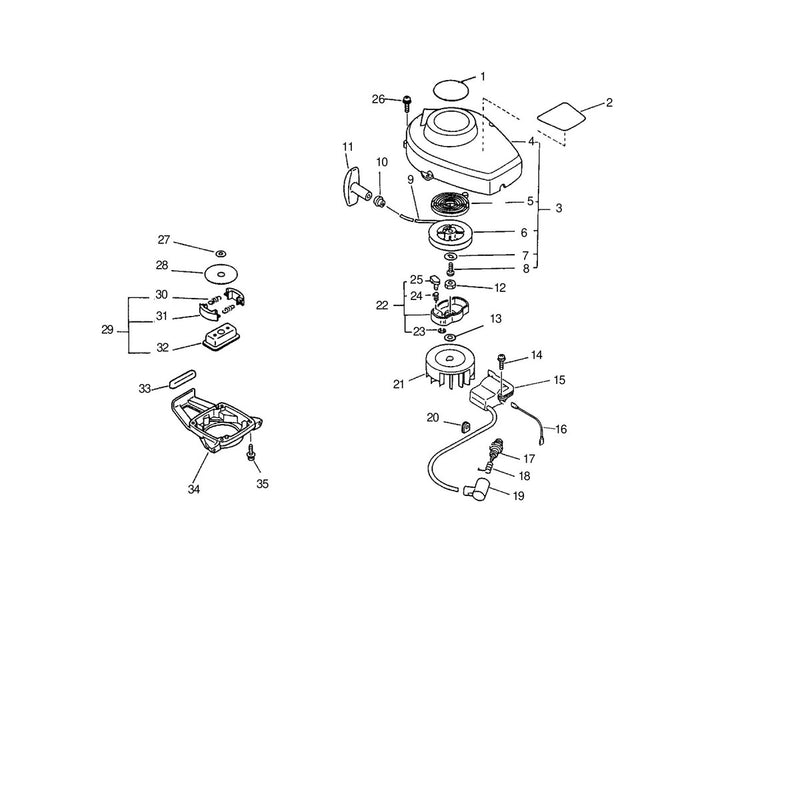 STARTER ASY, IGNITION, CLUTCH ASY