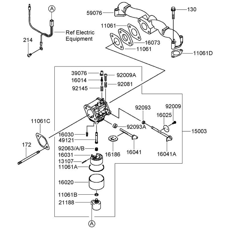 Carburetor Assembly Kawasaki FH541V-BS24