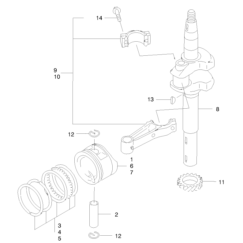 Pistoncrankshaft