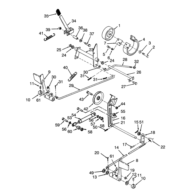 Clutch Brake and Speed Control Linkage