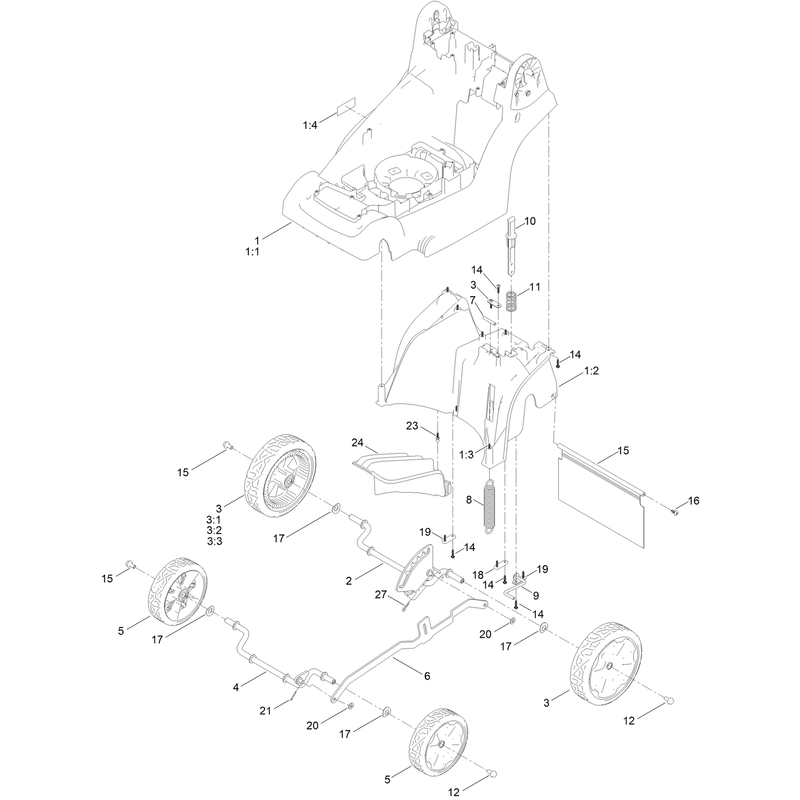 Traction and Height of Cut Assembly