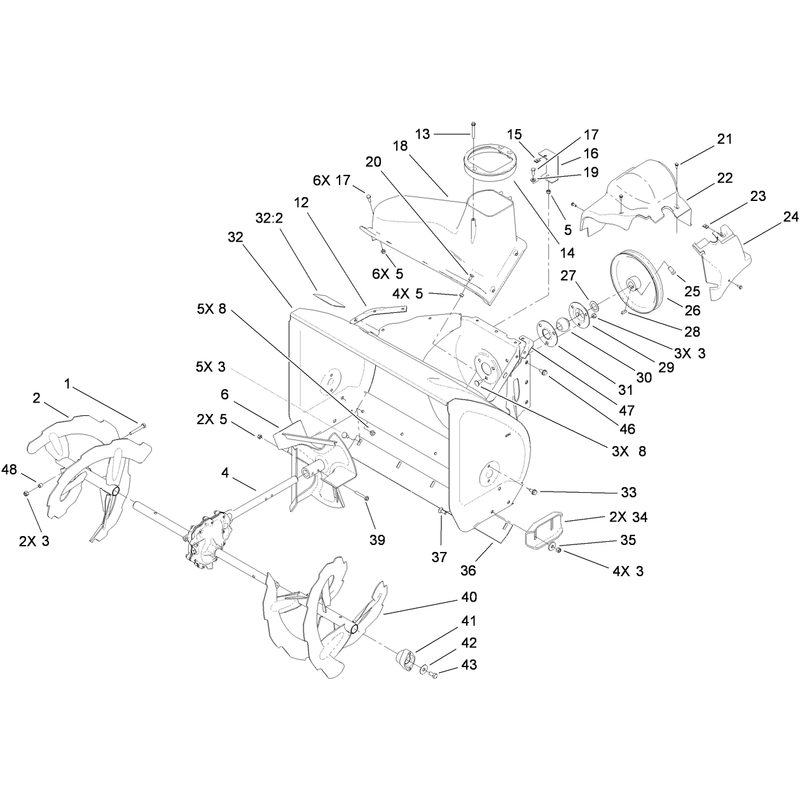 Auger and Housing Assembly
