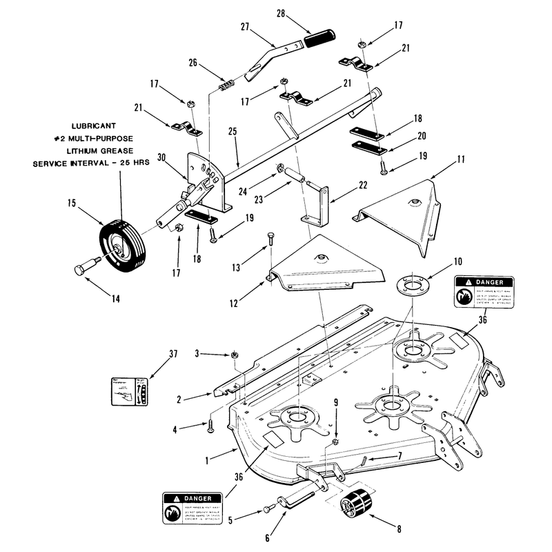 REAR DISCHARGE MOWER-42 in. (107 cm) VEHICLE IDENTIFICATION NUMBER E5-42XR01