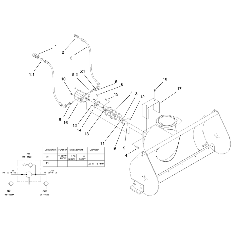 Hydraulic Hose and Pump Assembly