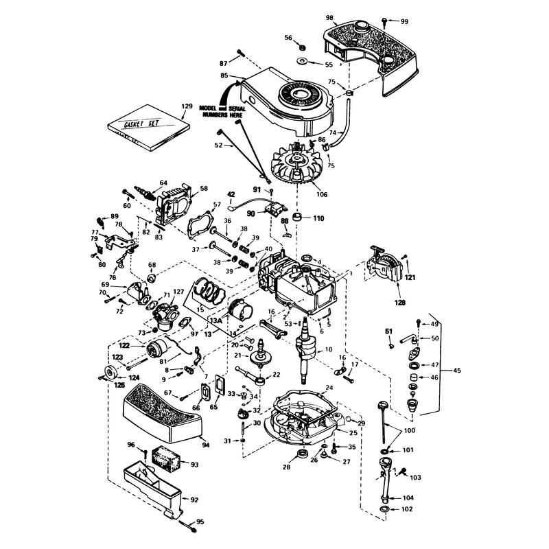 Engine Tecumseh Model No Tnt100-10083e