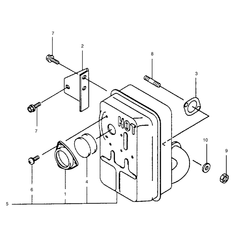 Muffler Assembly Kawasaki FB460V-MS14