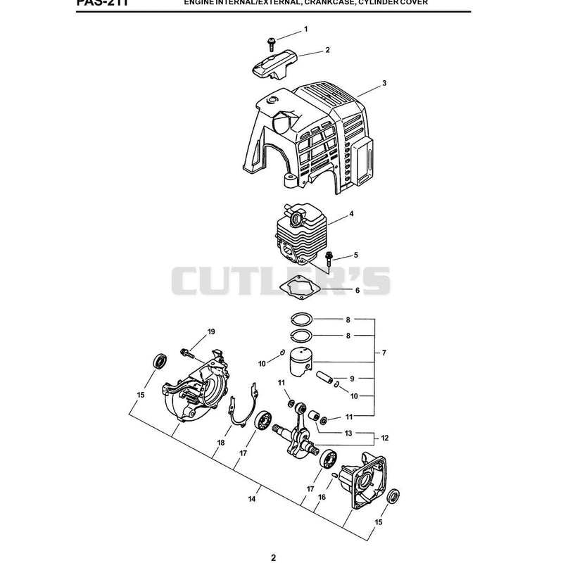 Engine Internal/External, Crankcase, Cylinder Cover
