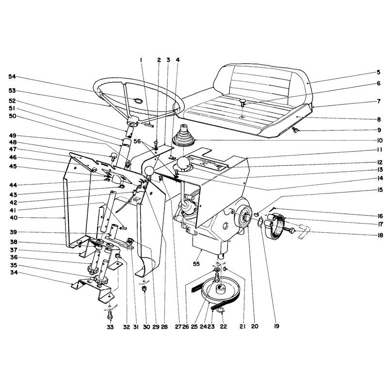 905 And 910 Steering And Transmission Assembly
