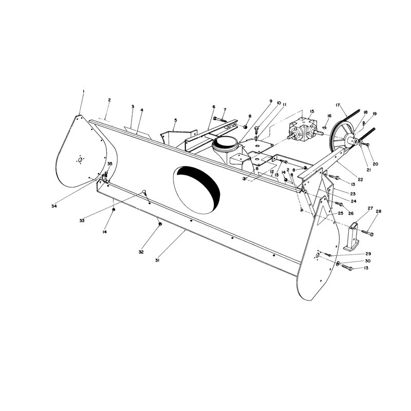 Auger Housing and Pulley Assembly