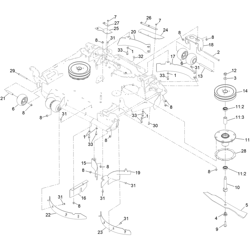 Center Deck Cutting Assembly