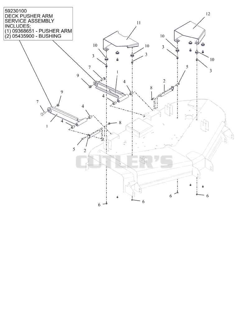 Deck Stabilizer Arms and Belt Guards - Mach One