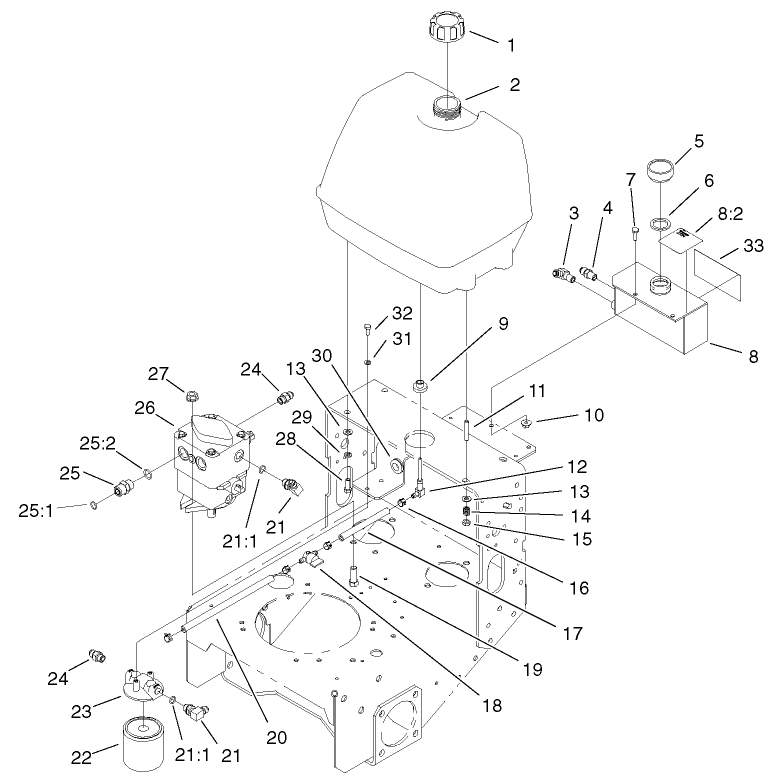 Fuel Tank Hydraulic Tanks Pump and Filter Assembly