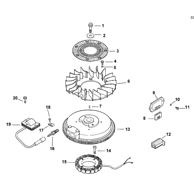 Ignition and Electrical Assembly Kohler Model CV15T-41561
