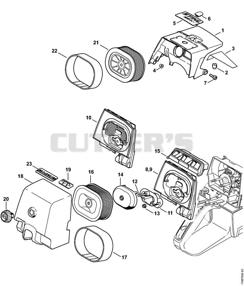 Shroud, Air filter