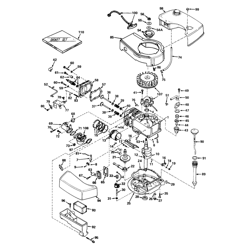 Engine Tecumseh Model No Tnt 100-10044 Mower Model No 21711