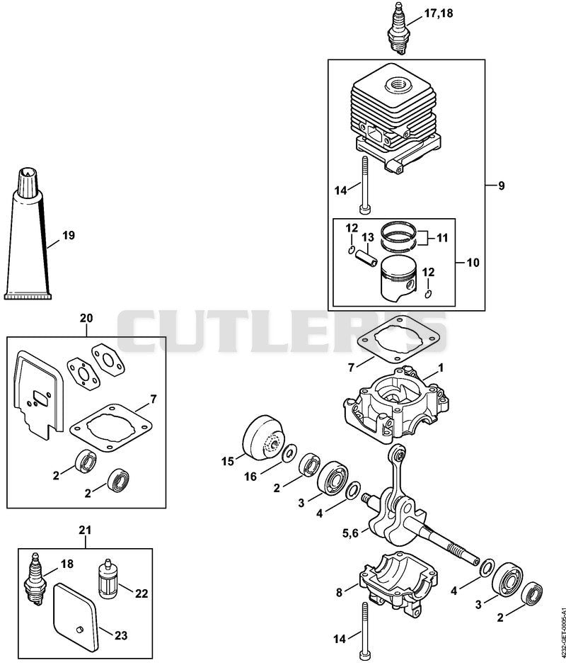 Crankcase, Cylinder