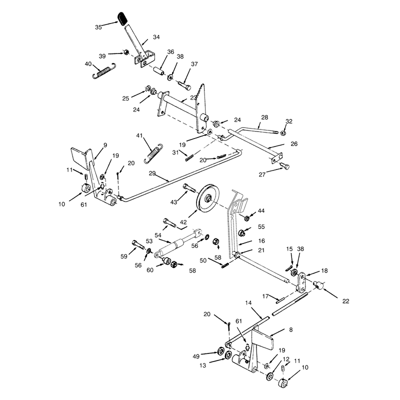 Clutch Brake and Speed Control Linkage