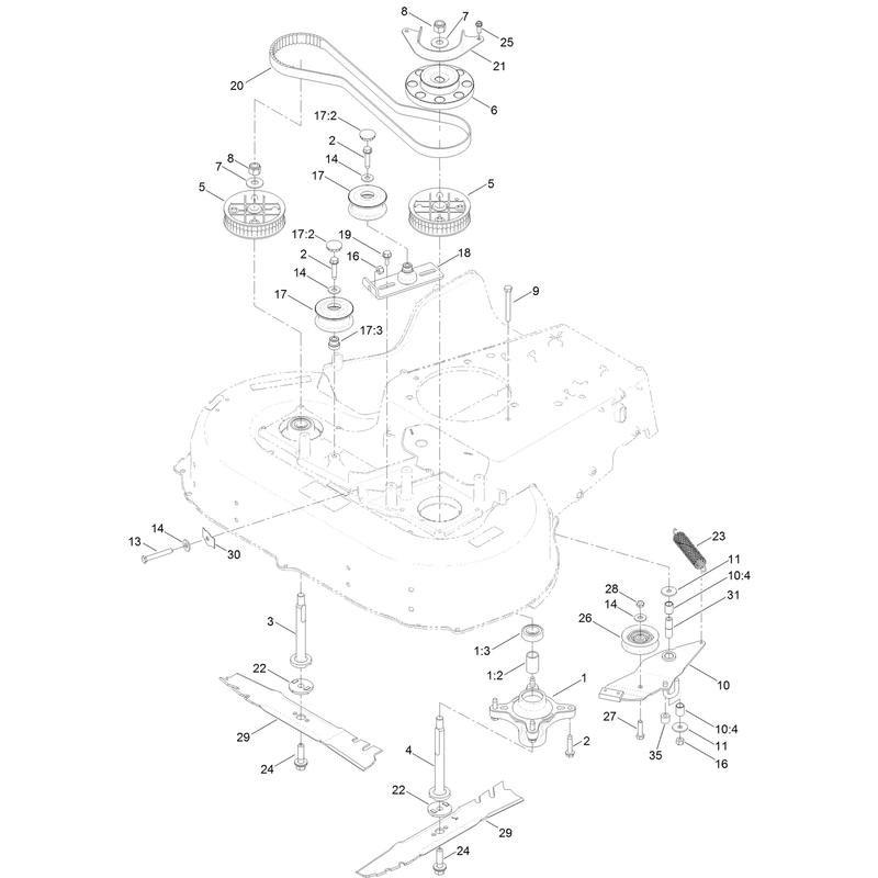 Blade and Spindle Assembly