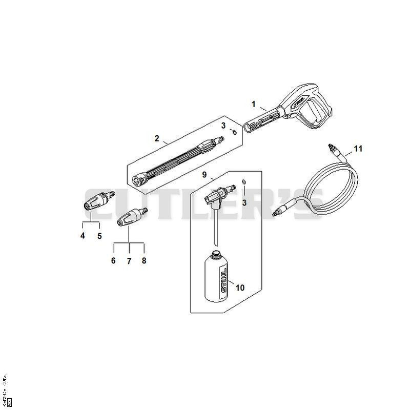 Spray gun, Spray lance/wand