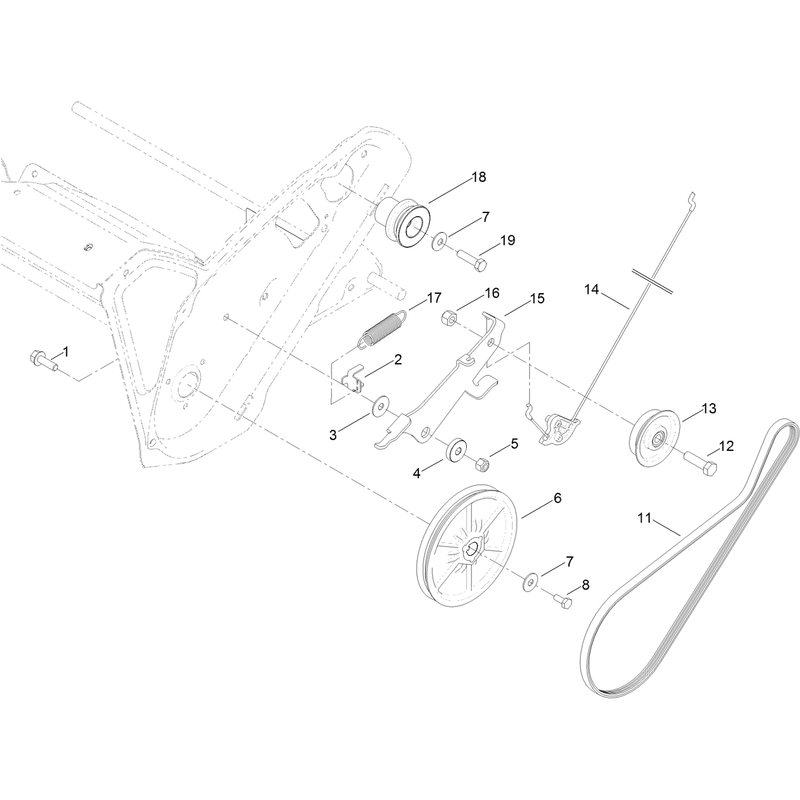 Cluch Cable and Belt Drive Assembly