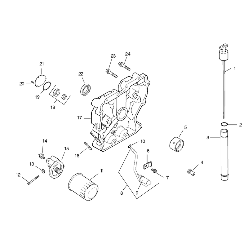 Oil Pan Lubrication Assembly Kohler CH15S-44533