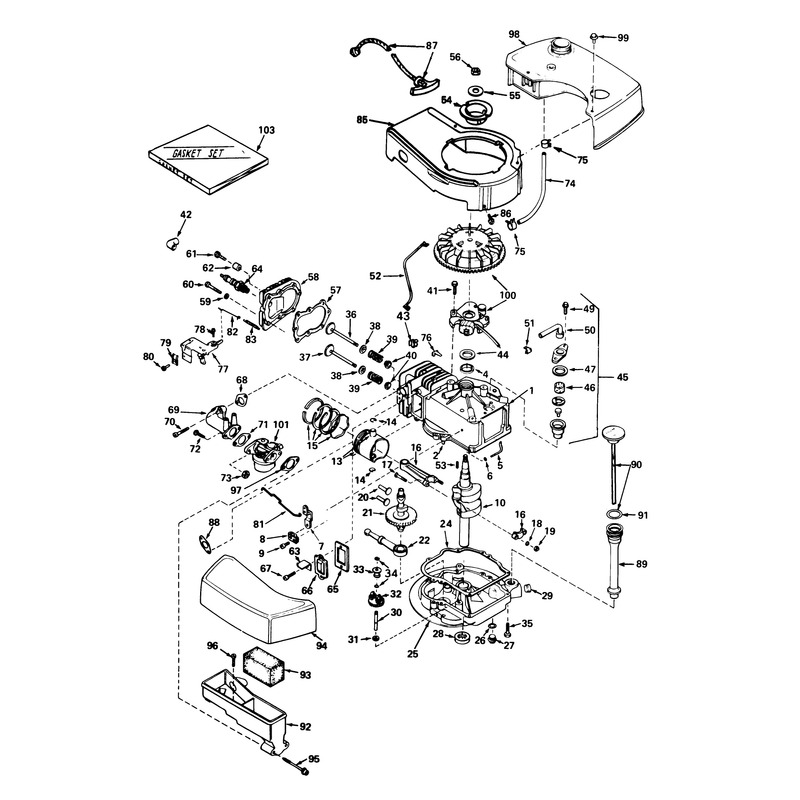Engine Tecumseh Model No Tnt 100-10056a Mower Model No 21727
