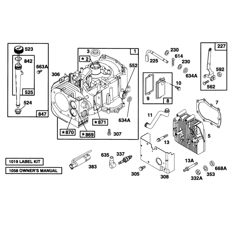 Engine Briggs and Stratton Model 28d707-0124-01