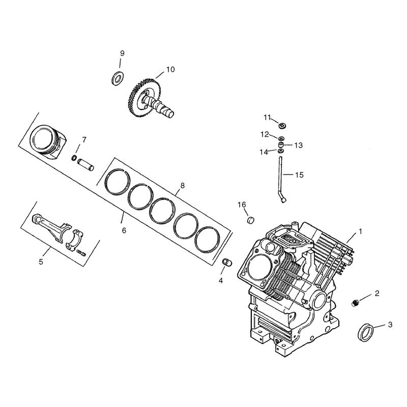 Group 2 Crankcase Assembly Kohler CH25S-68695