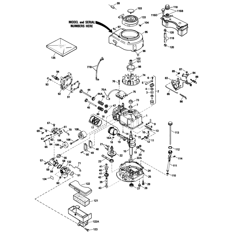 Engine Model No Tvs100-44015b