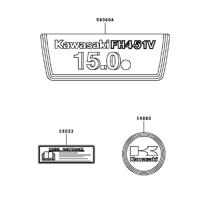Label Assembly Kawasaki FH451V-BS04