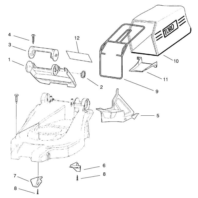 Bag and Recycling Assembly