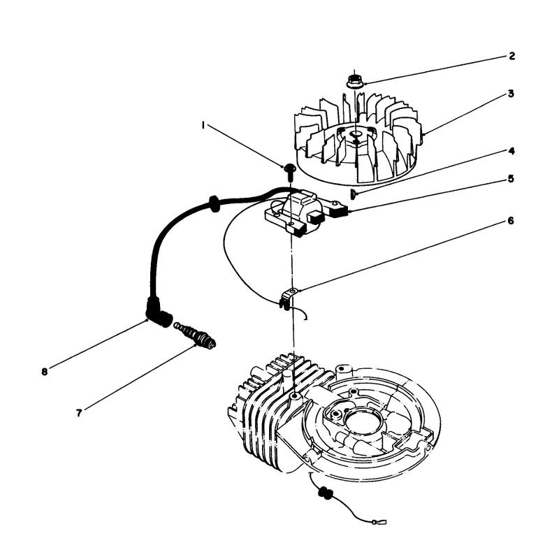 Flywheel and Magneto Assembly Model No 47pg6 and 47pg7