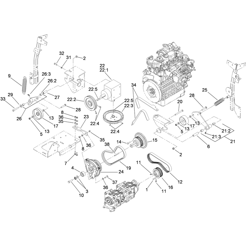 Hydro and Gearbox Assembly