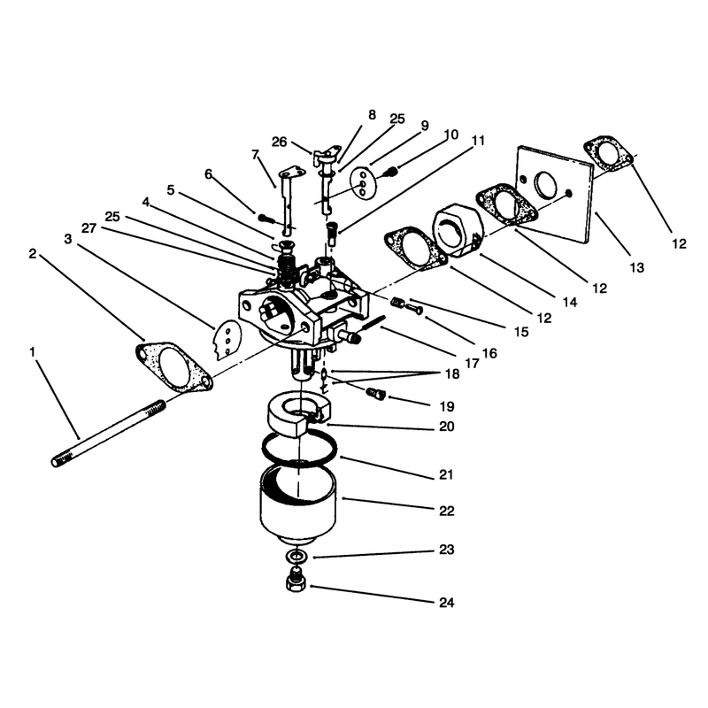Carburetor Assembly Model No 47pr4-3