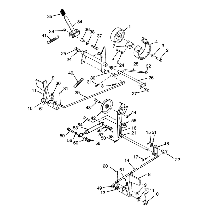 Clutch Brake and Speed Control Linkage