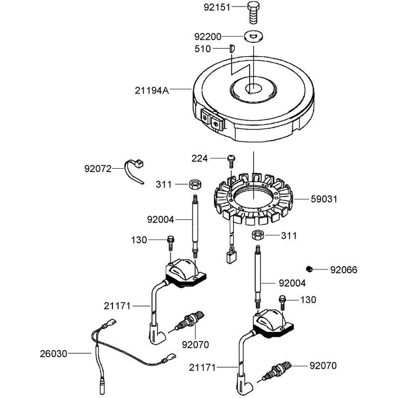 Electric Equipment Assembly Kawasaki FH541V-ES30