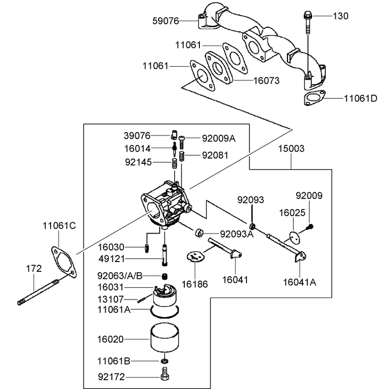 Carburetor Assembly  Kawasaki FH541V-DS23