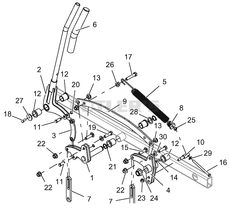 Deck Lift - Right Arm And Lever