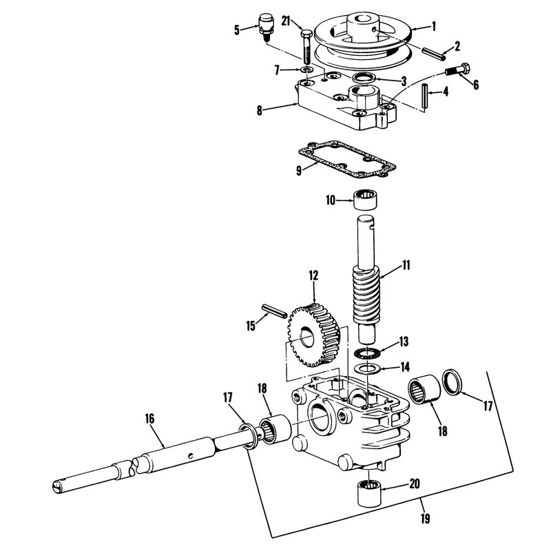 25in and 34in Gear Case Assembly